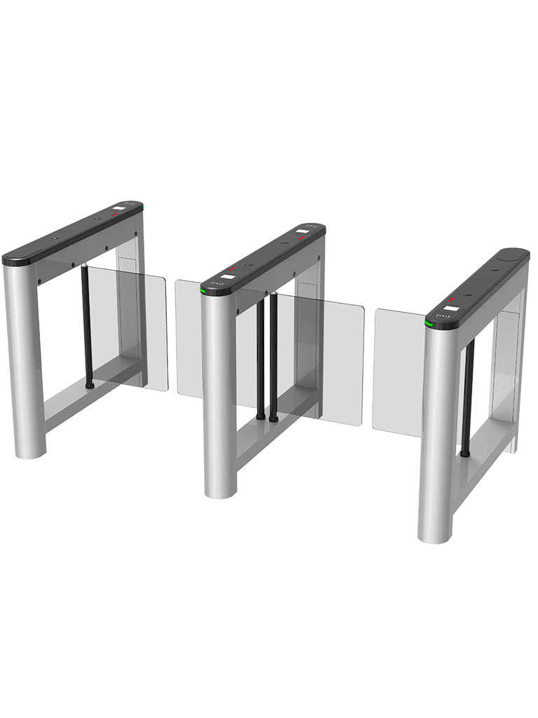 ZKTECO SATURNS1200 - Barrera Peatonal Central Abatible / Acero SPCC laminado en frío / Hasta 3 millones de ciclos / Vidrio templado 2.5D / Requiere barrera Saturn-S1000