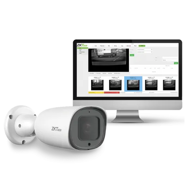 ZKTECO BL852Q38ALP - Cámara IP Bullet para reconocimiento de placas / Software LPR integrado / Lente Motorizado /  Resolución 2MP /  POE / IP67 / Audio / Alarma / Ranura para tarjeta SD