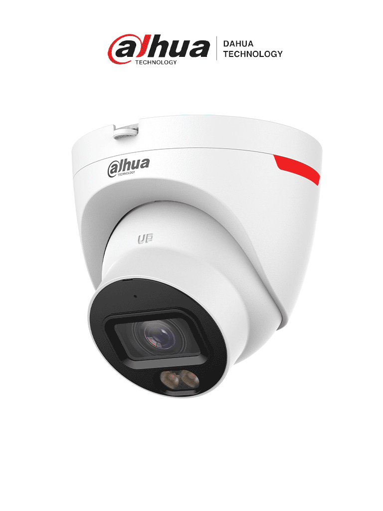 DAHUA DH-IPC-HDW2849T-S-PRO Cámara IP domo de 8MP / WizColor /WizSense/ IA/ SMD Plus/ Protección perimetral/ Lente de 2.8 mm/ Micrófono integrado/ WDR 120 dB/ Ranura MicroSD/ PoE/ IP67/ — Dahua Technology · SKU DHT0040161