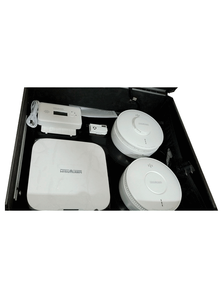 DAHUA WISUALARM DHI-HY-DBRF- Maletín DEMO de sistema de incendio residencial, Incluye DHI-HY-GW02A/DHI-HY-SA5MA/DHI-HY-HT5MA/DHI-HY-SA5MB/ DHI-HY-HT5MB/DHI-HY-MRF50-R8/DHI-HY-GW01A/ SA30A-R8/ SA40A-R8/ HT10A-R8/GC20D-R8/ GC30A-R8,