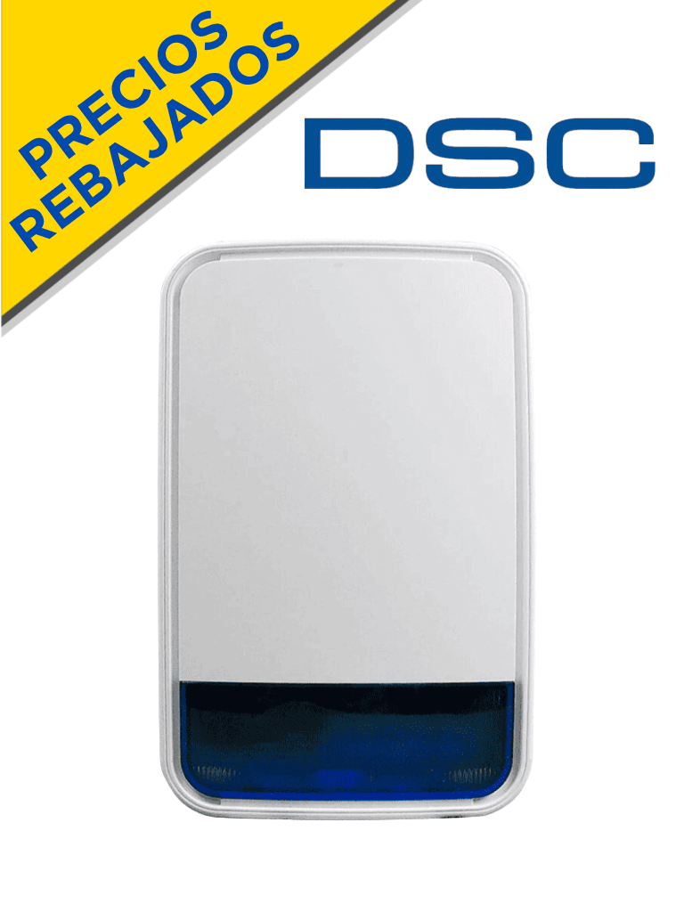DSC PG9911BBATT -  Sirena con luz estroboscópica exterior 110 dB  c/batería Inalámbrica  Power G compatible con NEO, PRO, Qolsys e IoTega