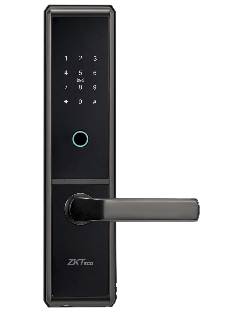 ZKTECO TL300B - Cerradura Inteligente con Bluetooth, Capacidad para 100 Huellas Dactilares, 100 Tarjetas y 100 Contraseñas, Compatible con Puertas Izquierdas y Derechas