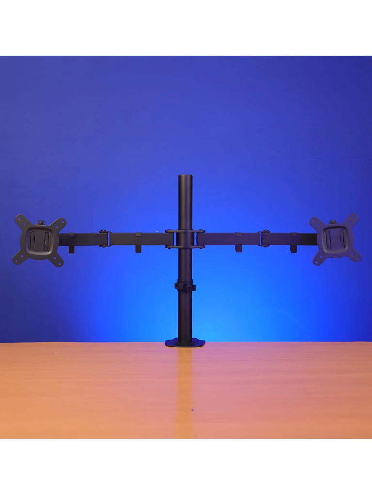 TCE LMG15NB - Soporte de Escritorio para 2 Monitores de 14 a 32" , Carga Máxima 9Kg por brazo , VESA 75x75mm / 100x100mm , Ajuste Inclinación y Rotación