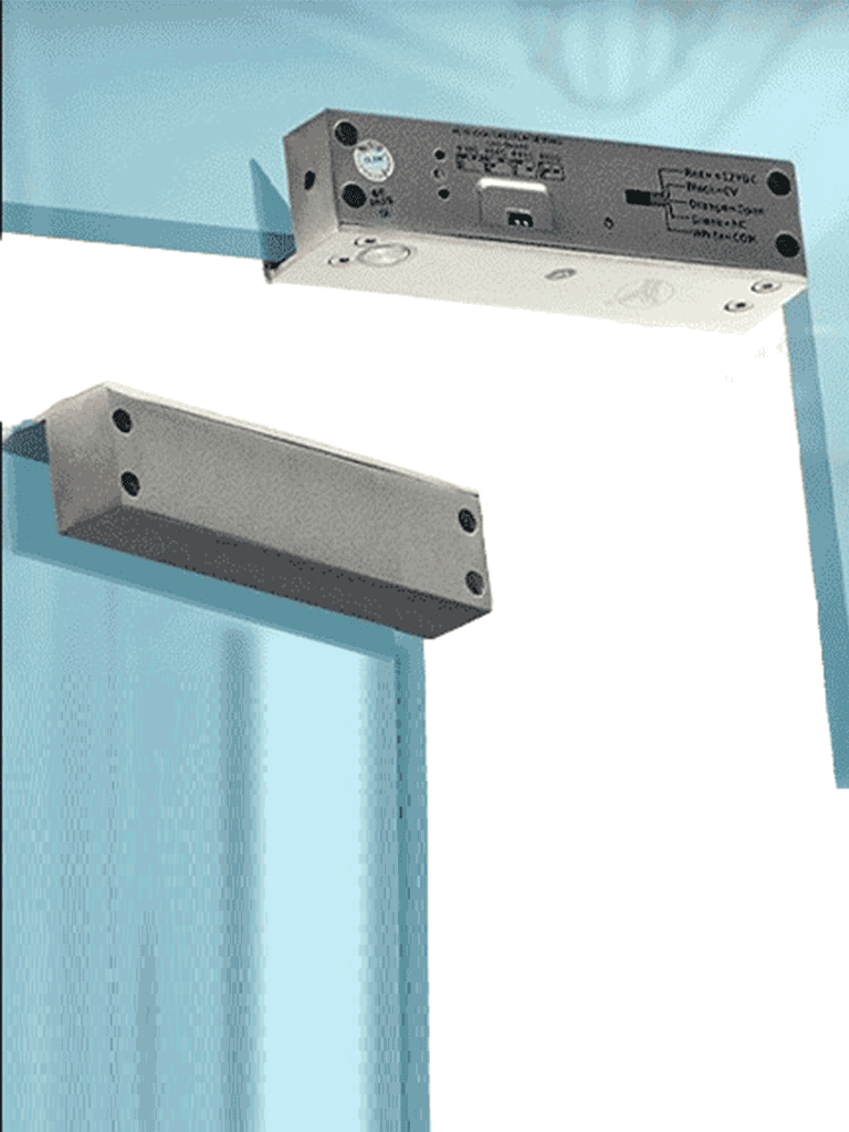 YLI YB500ULED - Cerradura Eléctrica de Perno Soporta 1000 Kg de Fuerza de Sujeción, Indicador LED para Puerta de Vidrio Sin Marco, 12 VDC, con Retardo de Tiempo Ajustable