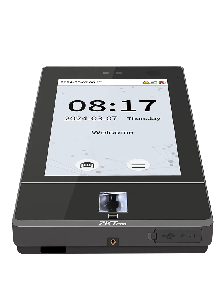 ZKTECO SenseFace 7A - Control de acceso y asistencia para 10,000 rostros / 10,000 huellas / 50,000 tarjetas de 125kHz / TCP/IP / IP65 / 1 Relevador / Compatible con Software Gratuito ZKBio Zlink