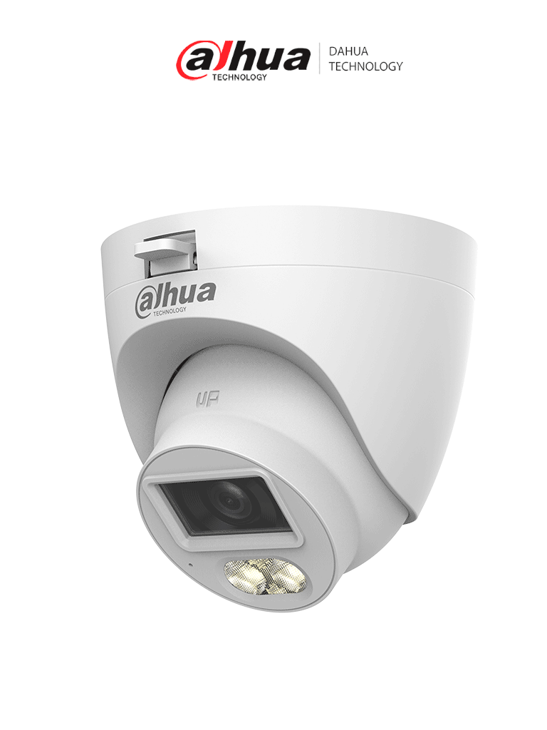 DAHUA DH-HAC-HDW1500CLQN-IL-A-S3-DIP -Camara Domo de 5 MP /Iluminación Dual Inteligente+FullColor/ Lente de 2.8 mm/ 106 Grados de Apertura/ 30 Metros de IR y Luz Visible/Micrófono Integrado/ IP67/ Soporta: CVI/CVBS/AHD/TVI/