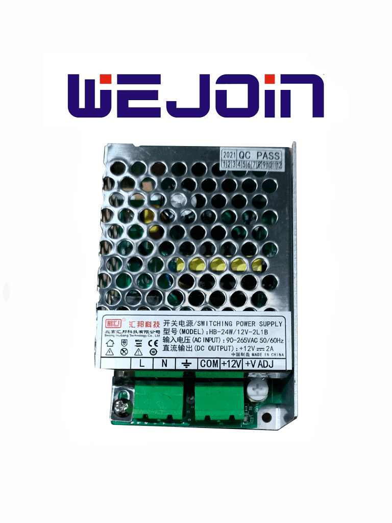 WEJOIN WJBPS02 - FUENTE DE VOLTAJE PARA ALIMENTACION DE LEDS EN BARRERA VEHICULAR · SKU WJN0990005
