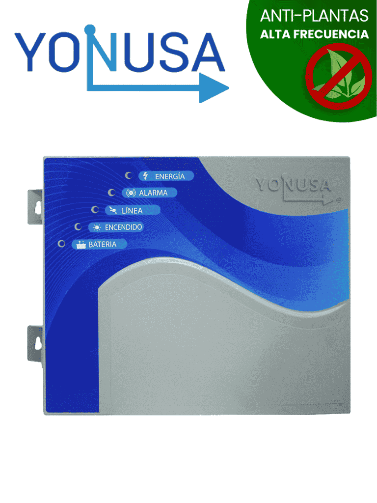 YONUSA EY10000127AF - Energizador de Alta Frecuencia para Cerco Eléctrico 10,000 V, Cobertura de hasta 10,000 metros Lineales (o 2,000 metros en 5 Líneas), Incluye Interfaz con 2 Zonas Cableadas y Soporta Módulo WiFi