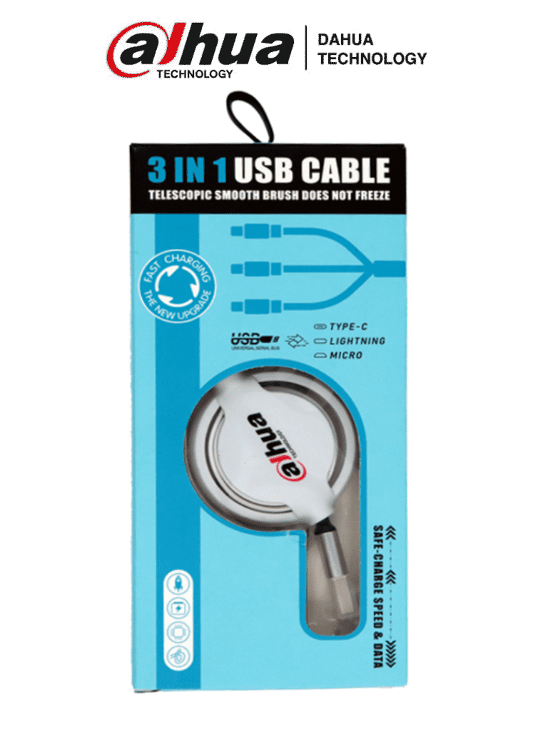 DAHUA MATPRO032 - Cable de USB a Multiples Conectores/ Con Logo Dahua/ Promocional — Dahua Technology · SKU DHT3010052