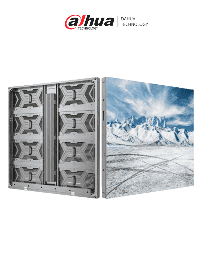 DAHUA DHI-PHGOA10-FC - Gabinete LED Pitch 10mm/ SMD/ Gabinete de Aluminio 1x1 Metro/ Resolución 96x96/ 8000 Nits/ Mantenimiento Frontal y Trasero/ IP65/ Ahorro de Energía/