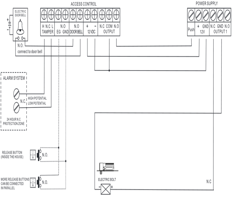 YLI YB300PACK - Paquete de cerradura de perno para control de acceso de puertas con retardo configurable de 3, 6 y 9 segundos incluye soporte de instalacion modelo YM600/ Voltaje dual 12 o 24 VDC