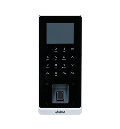 DAHUA ASI2212H-W - Control de Acceso Exterior IP65/ 3,000 Huellas/ 30,000 Tarjetas Mifare y Passwords/ 150,000 Eventos/ Diseño Delgado y Elegante/ Desbloqueo Remoto/ TCP/IP/ AutoRegistro/ P2P/ Funcion de Timbre/