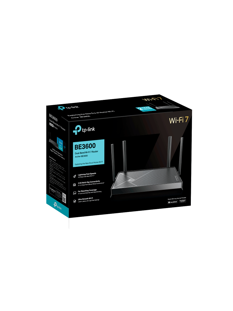 TP-LINK Archer BE230 - Router Wi-Fi 7 con Puertos Multi-Gigabit/ WiFi 7 de Doble Banda a 3.6 Gbps/ Compatible con EasyMesh/ 2× Puertos de 2.5Gb/