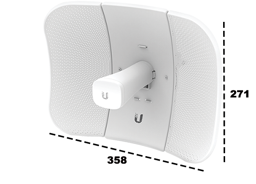 UBIQUITI LITEBEAM AC LBE-5AC-GEN2	- Radio con antena integrada Airmax AC GEN2 5.8GHz diseñada para uso en exteriores con una antena de 23 dBi y una potencia de transmisión de 25 dBm, ofrece un rendimiento de hasta 450 Mbp.