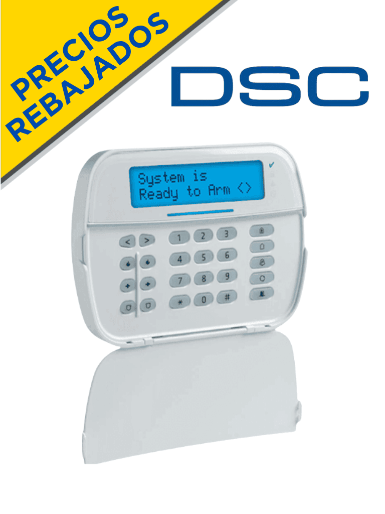 DSC HS2LCDRF9N - Teclado Cableado LCD Alfanumérico con Transceptor integrado de 32 caracteres admite 128 zonas compatible con NEO