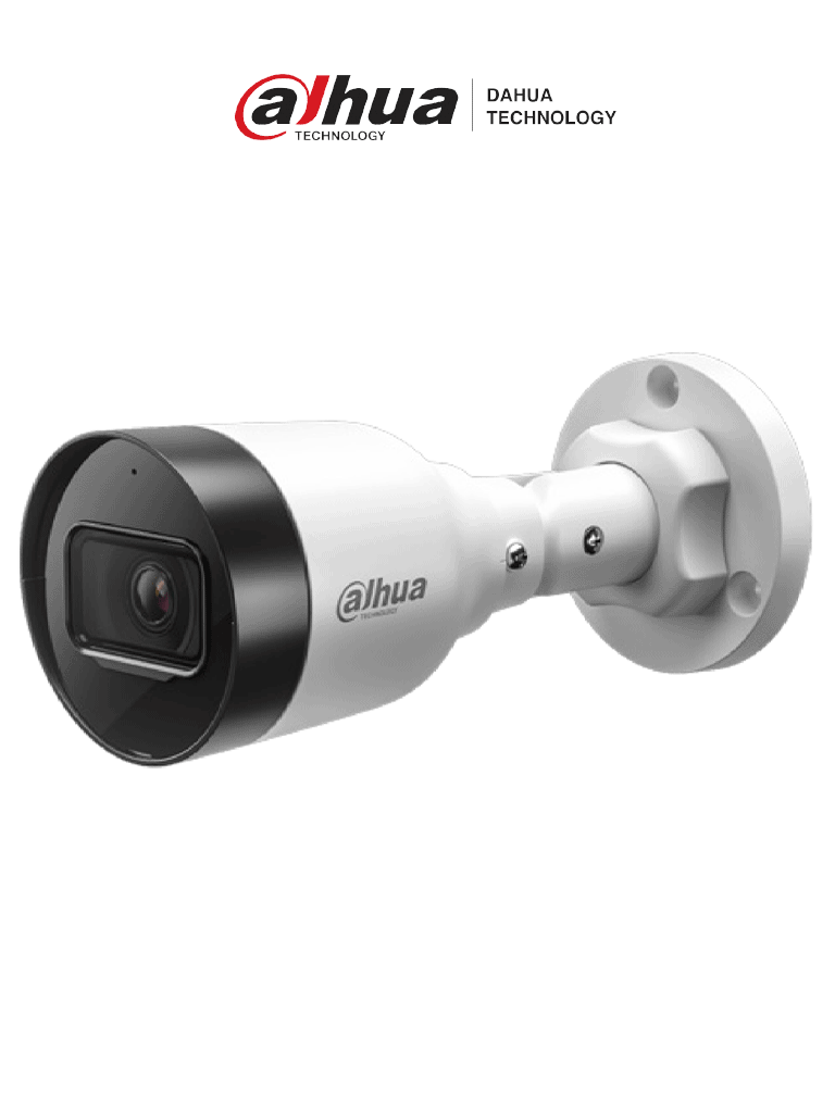DAHUA DH-IPC-HFW1431S1-A-S6 - Cámara IP Bullet de 4 Megapixeles lente de 2.8 mm con ángulo de visión de 104 grados, IR de 30 m, compresión H.265+, micrófono integrado, PoE, WDR real y clasificación IP67, ideal para monitoreo exterior. — Dahua Technology · SKU DHT0030193
