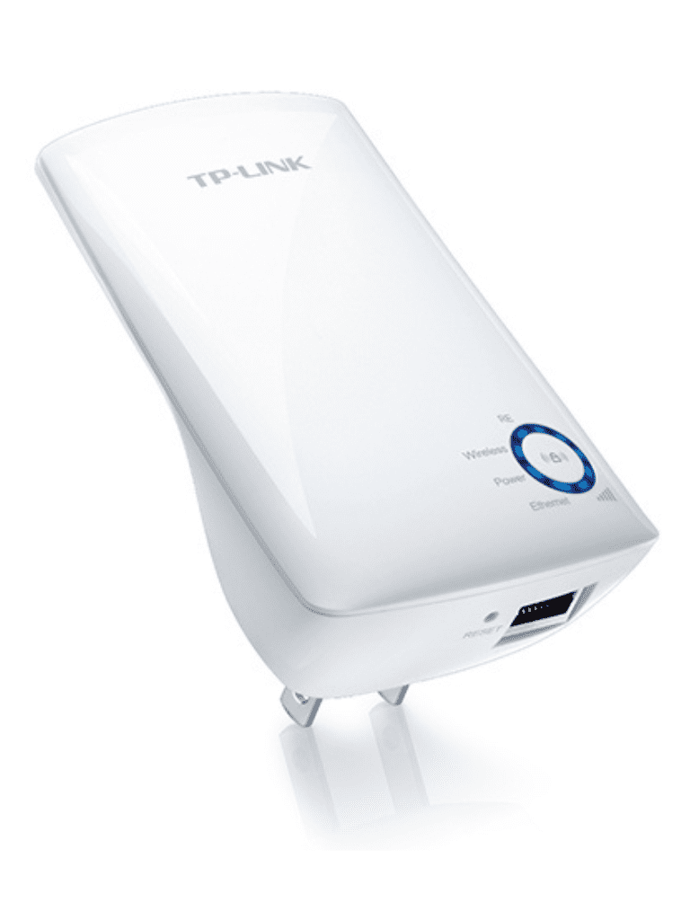 TP-LINK TL-WA850RE - Repetidor inalámbrico universal de señal WiFi, hasta 300Mbps en 2.4GHz, con 2 antenas internas, 1 puerto RJ45, modo extensor de rango y punto de acceso.