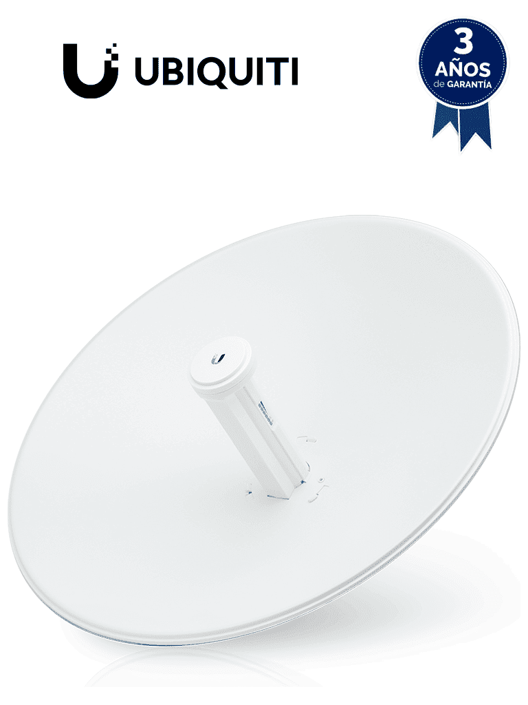 UBIQUITI POWERBEAM AC PBE-5AC-500 -Radio Airmax AC 5.8GHz para exteriores con tecnología MIMO, incluye antena de 27 dBi con radomo para un rendimiento hasta de 450 Mbps. — UISP · SKU UBI009005