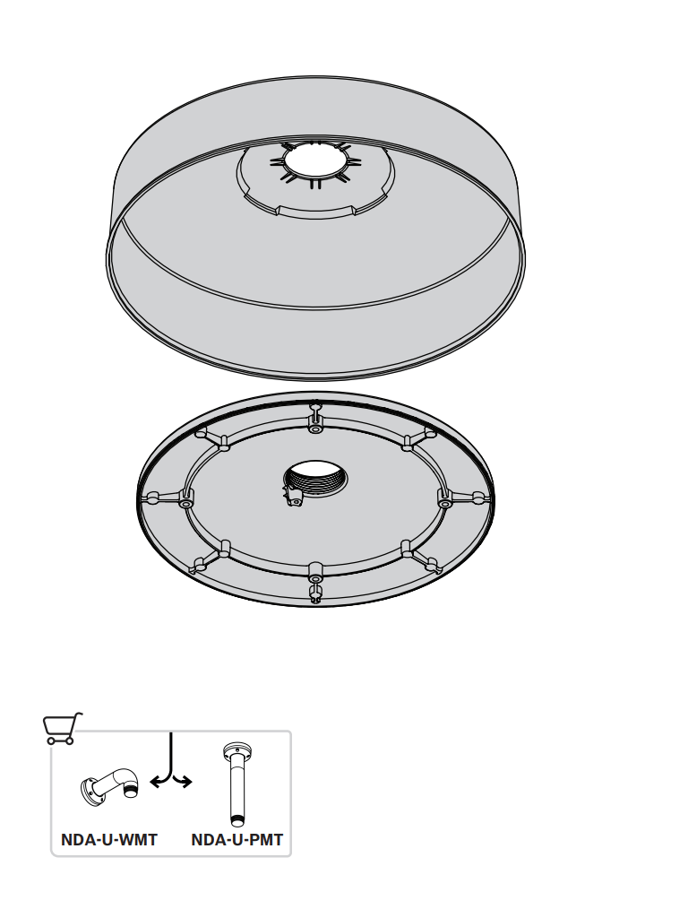 BOSCH V_NDA7050PIPW-Placa de interfaz colgante, 275mm