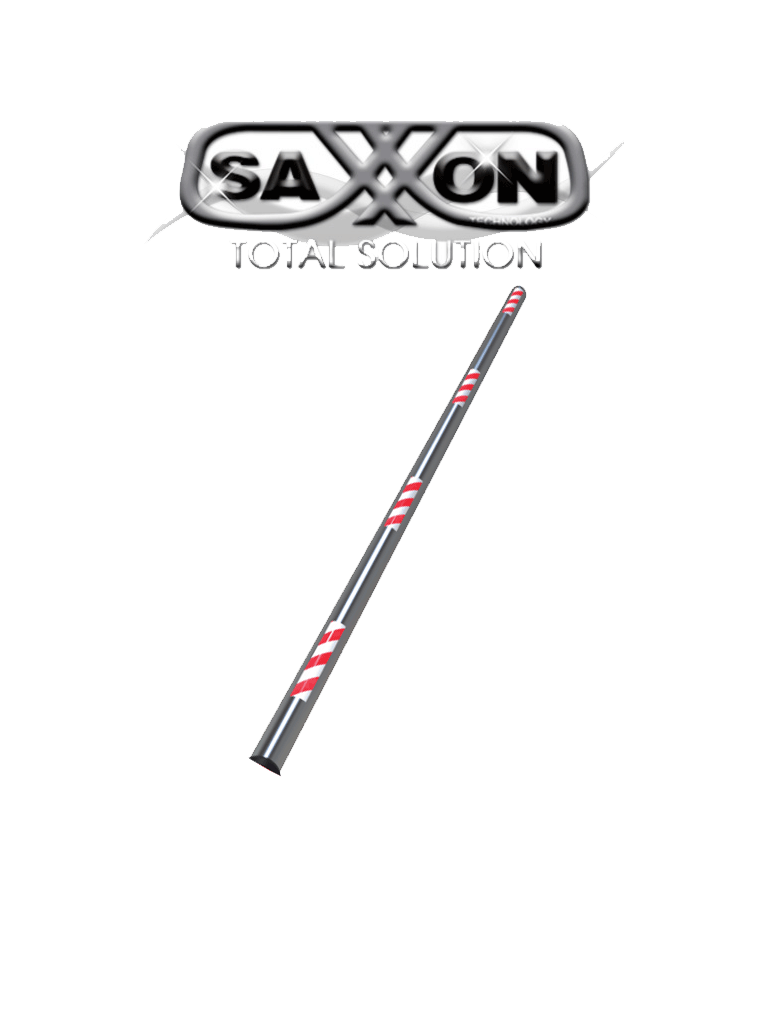 SAXXON SAX50B Brazo de aluminio de 5 metros / Reflejantes en color rojo / Para barrera manual EH50L / Sobre Pedido