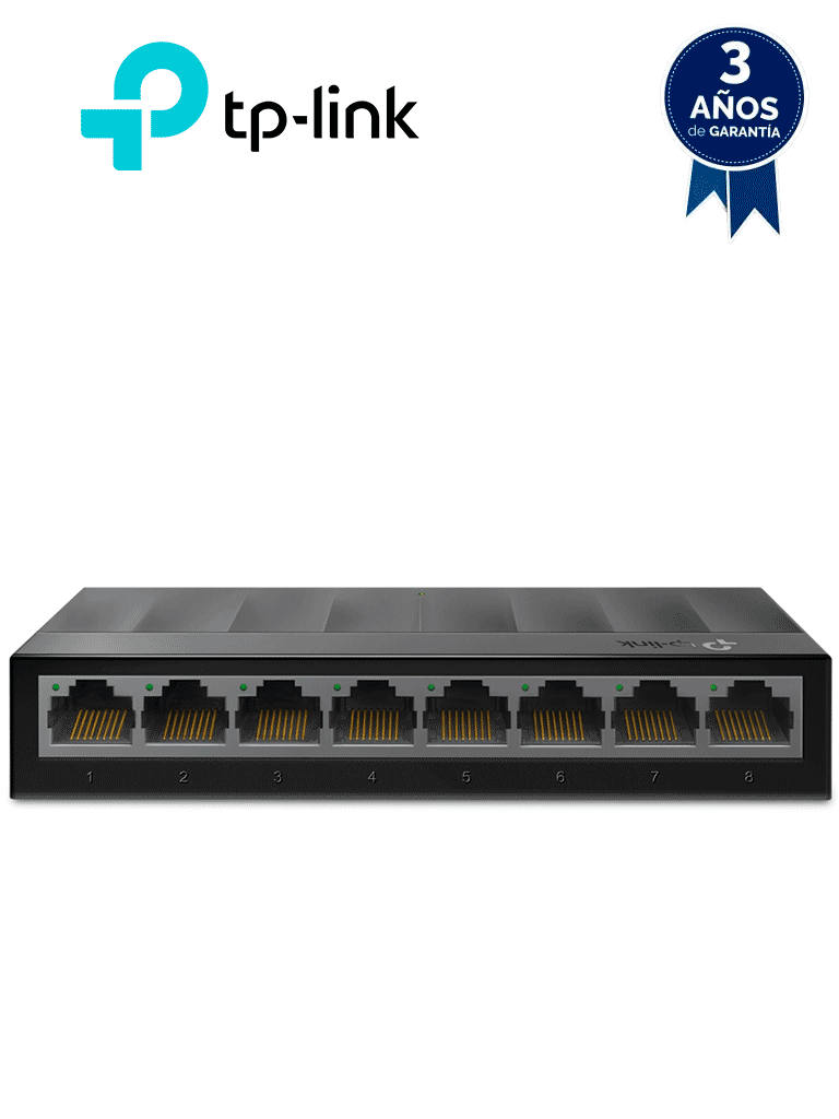 TP-LINK LS1008G - Switch para escritorio 8 puertos 10/100/1000Mbps. — TP-Link · SKU TPL3700004