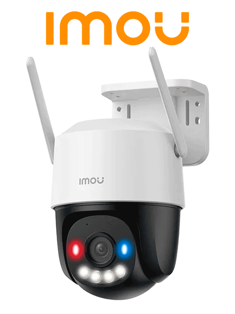 IMOU Cruiser SC 3MP (IPC-K7FN-3H0WE) - Cámara IP PT de 3 Megapíxeles/ Wifi/ Full Color/Disuasión activa luces Rojo-Azul/ Audio 2 Vías/ 30 Metros Visión Nocturna/ Sirena de 110 dB/ Smart tracking/ Ranura para MicroSD/ IP66/ — Imou · SKU IMO0150001