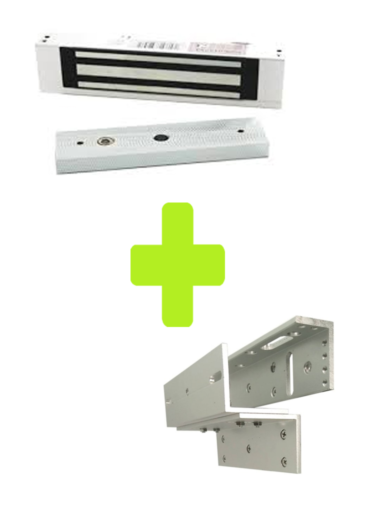 ZKTECO LM120PAK - Paquete de contrachapa magnética de 120 kg, voltaje de 12VDC incluye soporte ZL para su instalación, compatible para puertas de madera y metal — ZKTeco · SKU ZKT0850005