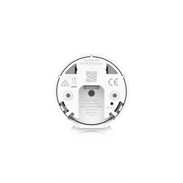 UBIQUITI U6-MESH - Punto de acceso WiFi 6 PRO, MU-MIMO 4x4 dual band 802.11ax para interior y exterior, con velocidad de hasta 4.8Gbps en 5GHz, tecnología Mesh, sin Zonas Muertas Wifi, 300 clientes,IPX5, Portal  (Montaje Poste Incluido)