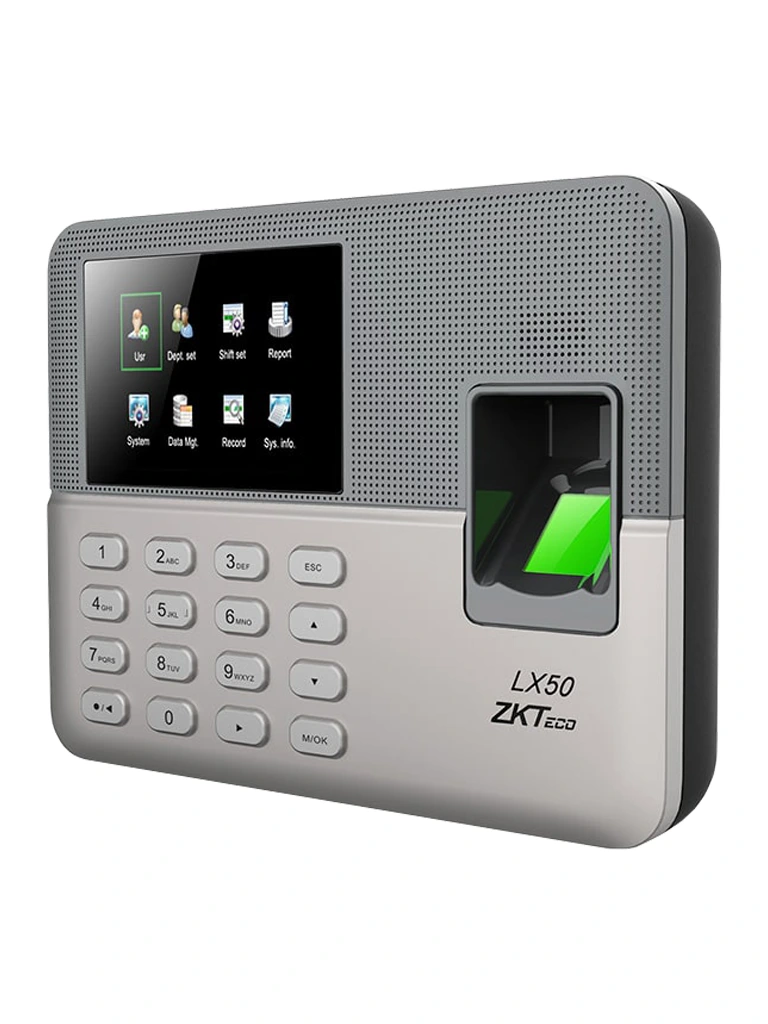 ZKTECO LX50 - Control de Asistencia con Huella Digital BioID (500), Contraseñas (500), Registro de 50,000 Eventos y SSR (Reporte en Hoja de Cálculo Mediante USB)