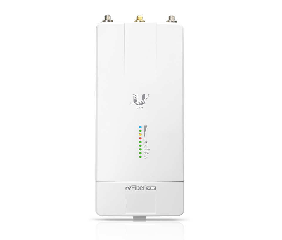 UBIQUITI AIRFIBER AF-5XHD - Radio conectorizado AirFiber X clase Carrier para uso exterior en frecuencias de 4.8GHz a 6.2GHz, alcanza velocidades de hasta 1 Gbps con 26 dBm de potencia de transmisión utilizando tecnología LTU , IP67, 1 Puerto RJ45 GbE.