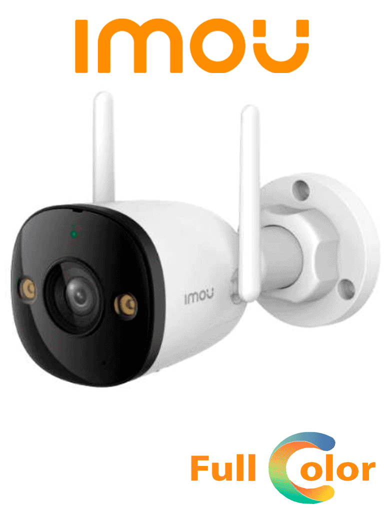 IMOU Bullet 2E 3Mp (IPC-K3DN-3H0WF) - Cámara IP Bullet WiFi de 3MP cuenta con micrófono integrado, 102° de visión, H.265, lente de 2.8mm, detección de humanos, IR 30m, IP67 y ranura MicroSD. — Imou · SKU DHT0150048