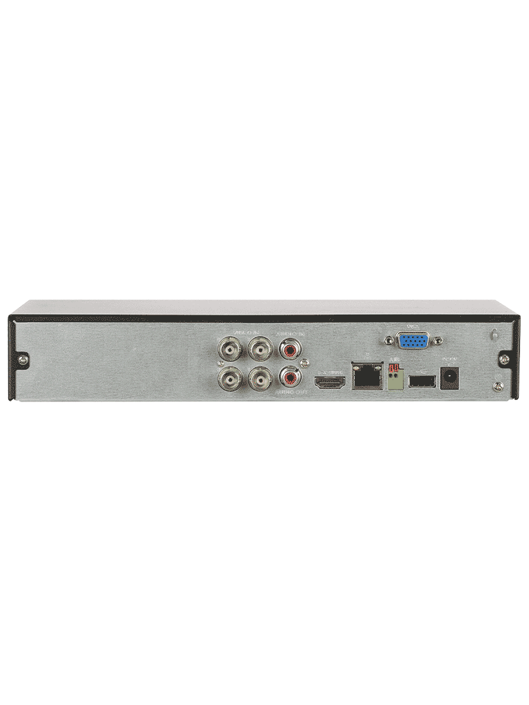 DAHUA XVR5104HS-I3 - DVR de 5MP Lite con WizSense. Soporta 4 canales + 2 IP o hasta 6 canales IP. Reconocimiento facial y protección perimetral en 1 canal, incluye SDM Plus, codificación H.265+, y funciones para IoT & POS/ 1 puerto SATA/