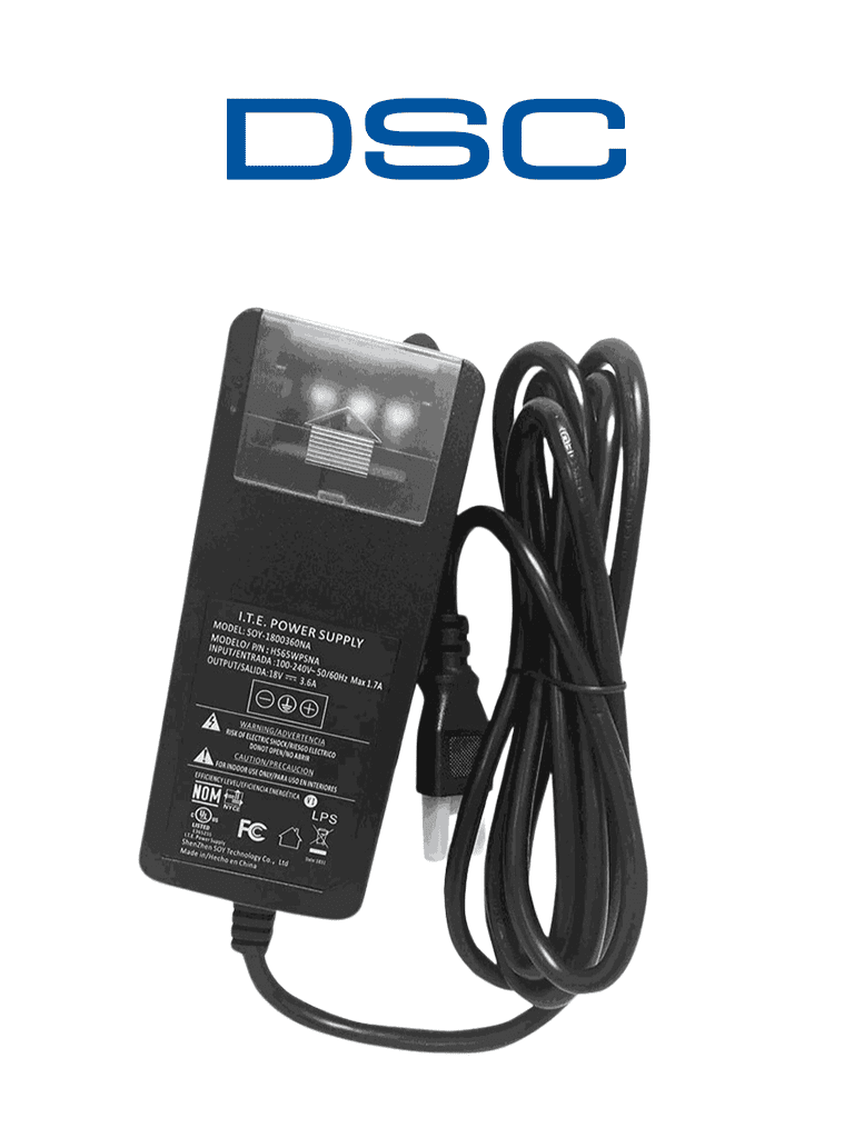 DSC HS65WPSNA - Fuente de alimentación 18 Vcd/3.6 Amp compatible con Power Series Pro · SKU DSC1200034