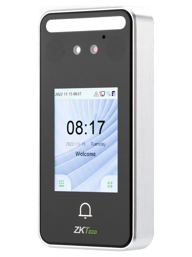 ZKTECO SpeedFaceV3LITE - Control de Acceso y Asistencia Visible Light con Autenticación Facial (500 Rostros), Tarjeta ID 125 KHz (3000), Registro de 200,000 Eventos, IP65 y Conectividad TCP/IP