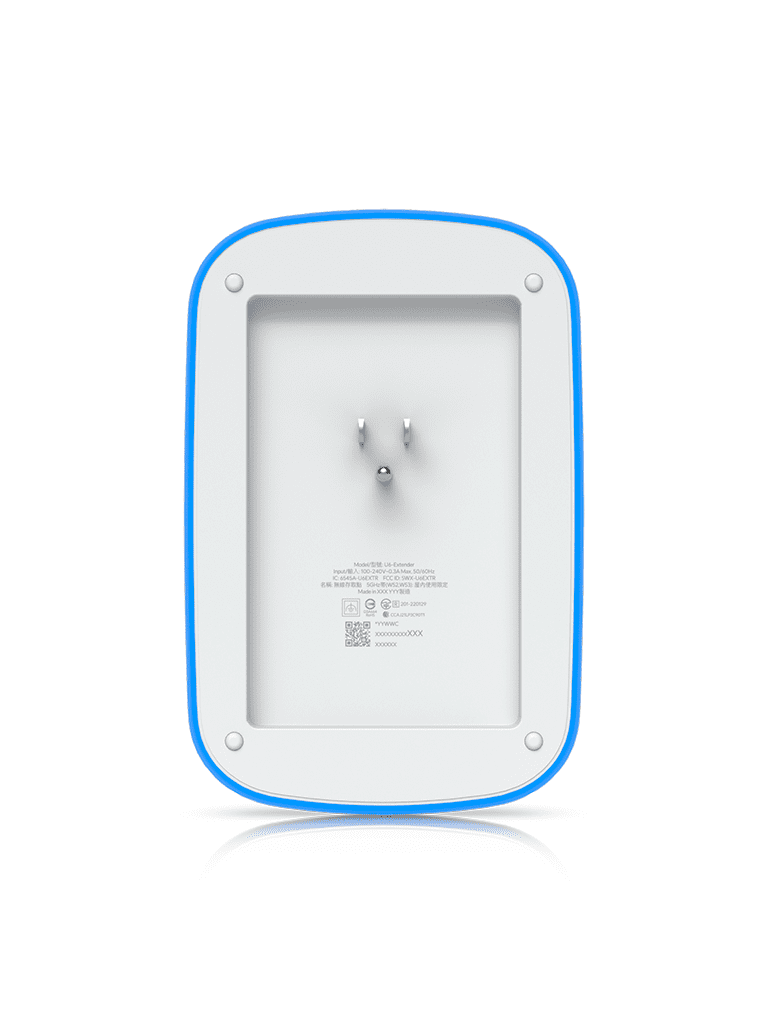 UBIQUITI U6-EXTENDER - Extensor de Red UniFi WiFi 6/ Conexión directa a corriente alterna/ Conexión Inalámbrica a través de Wireless Uplink/ Administrable a través de UniFi Controller/ Frecuencia de comunicación a 2.4GHz y 5GHz