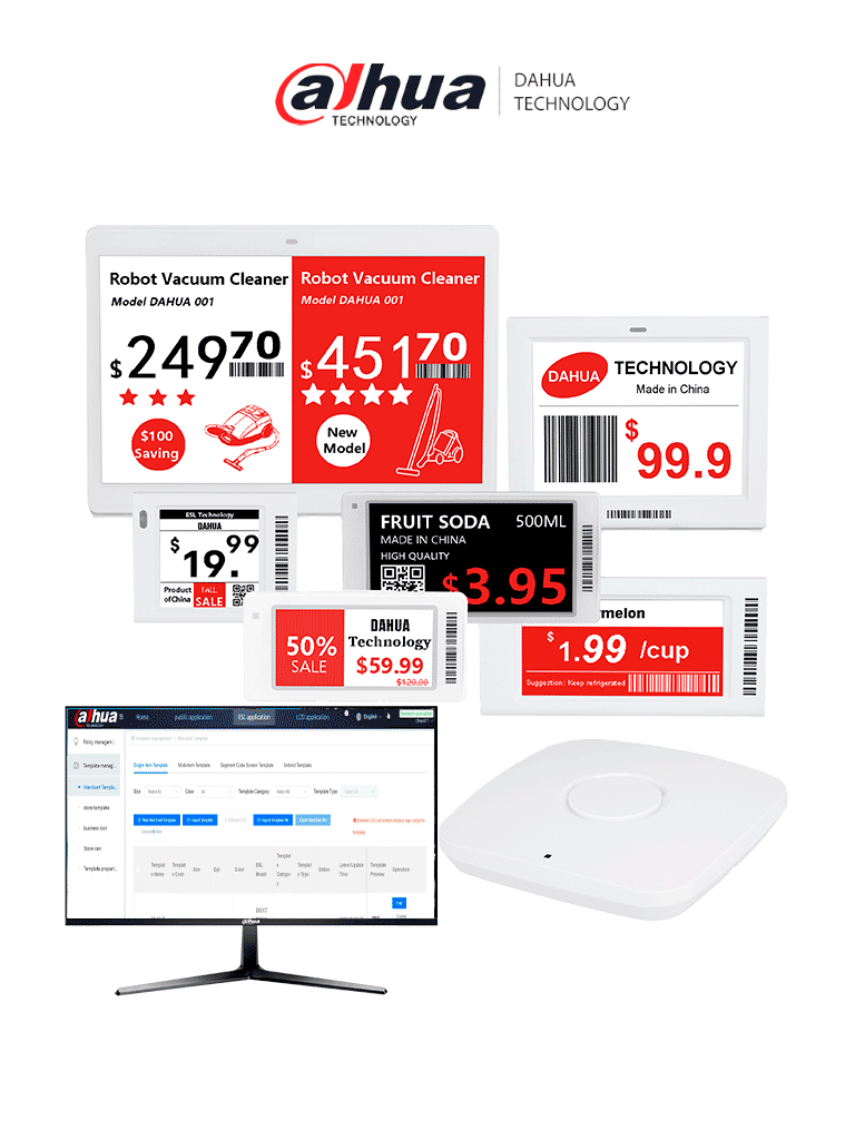 Dahua DHI-ESL-License-A4/ Licencia ESL Public Cloud de 10001 - 30000 etiquetas Dahua DHI-ESL-License-A2/ Licencia ESL Public Cloud de 1001 - 5000 etiquetas Dahua