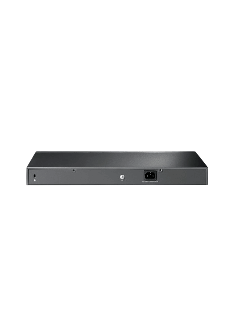 TP-LINK SL2428P - Switch PoE+ JetStream SDN administrable con 24 puertos 10/100 Mbps, 2 puertos 10/100/1000 Mbps (Uplink), 2 puertos SFP (combo 2 RJ45 10/100/1000 Mbps), capacidad de 250W y administración centralizada OMADA SDN.
