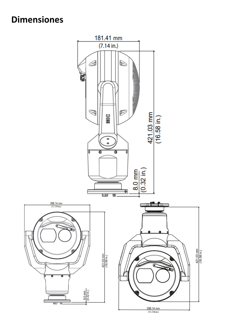 BOSCH V_MIC9502Z30BVS CAMARA FUSION TERMICA 2MP CON LENTE 50MM 30X 9HZ COLOR NEGRO