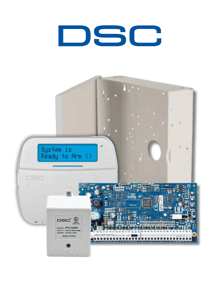 DSC NEO RF ALFA - Kit Neo 32 Zonas Inalámbricas Panel HS2032/ / Teclado Alfanumerico HS2LCDRF9N/ Fuente PTC1640U / Gabinete GMX003 · SKU DSC2480043