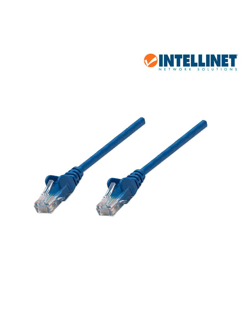 INTELLINET - 318129 - Patch Cord Cat5e, UTP / RJ45 Macho / RJ45 Macho, 0.5 m (1.5 ft.), Azul