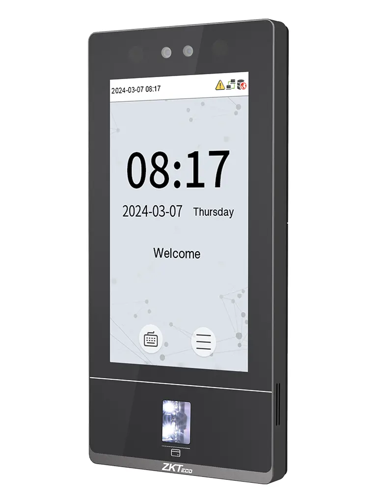 ZKTECO SenseFace 7A - Control de acceso y asistencia para 10,000 rostros / 10,000 huellas / 50,000 tarjetas de 125kHz / TCP/IP / IP65 / 1 Relevador / Compatible con Software Gratuito ZKBio Zlink