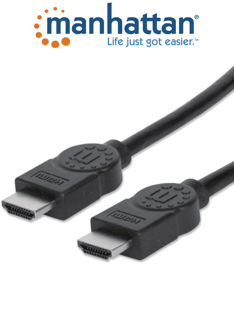 MANHATTAN 353274 - Cable HDMI de Alta Velocidad de 7.5 Metros/ Resolución 1080/HDMI Macho a Macho/ Soporta Canal de Retorno de Audio (ARC)