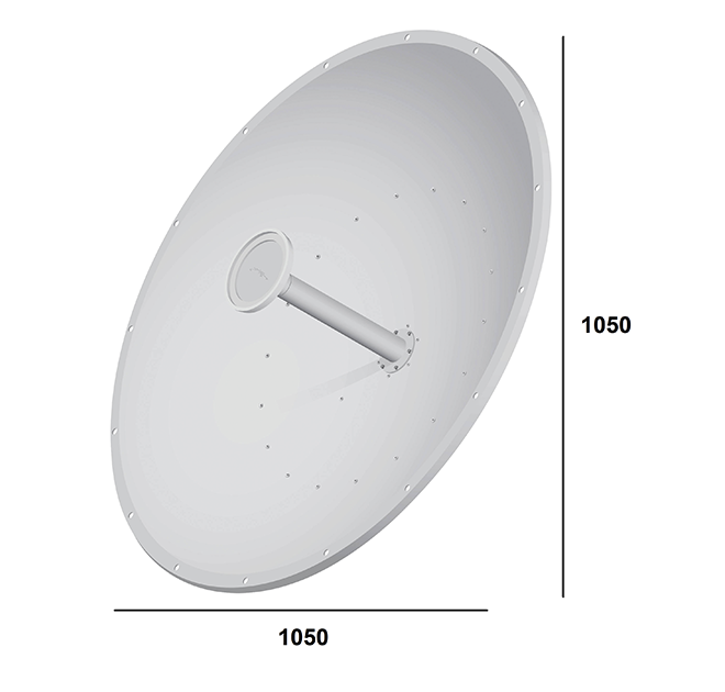 UBIQUITI ROCKETDISH RD-5G34 -Antena direccional conectorizada para radio, 5.8GHz, ganancia de 34 dBi, con tecnología MIMO.