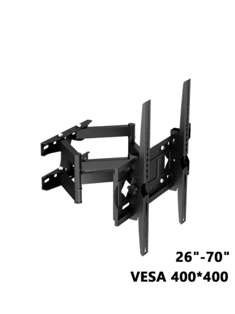 TCE LMEPB64EW - Soporte de Pared Articulado para Pantallas de 26 a 70" , Carga Máxima 45 Kg , VESA 400X400mm, Angulo de Inclinación 15°, Giro 90°
