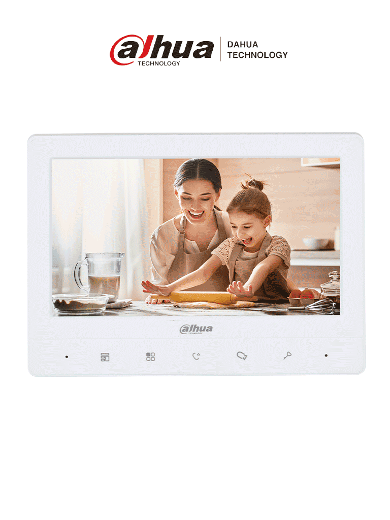 DAHUA VTH1020J - Monitor Analógico de 7" Compatible Equipos Análogos e Híbridos Dahua